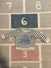 Kinder Baby Pullover 68 Weiß Schwarz Gestreift A4 Baby-Pullover price