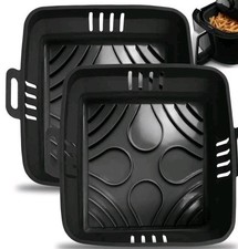2PCS Air Fryer Silicone Silikonform 18cm Faltbare Heißluftfritteuse Eckig XXL... Fryers price