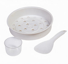 Brandneu Reis & Gemüse Dampfgarer Kocher 160ml Messbecher und Reisspatel Steam Cookers price