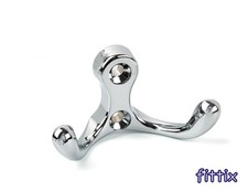 Zink Metall Legierung Doppel Haken Wand Tür Handtuch Bad Kleiderbügel Badezimmer-Hooks price