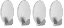 Selbstklebende Metall Haken Aufhänger zum Aufkleben Tür Wand Bad Oval 4 Stück Groß Badezimmer-Hooks price