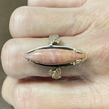 14 Karat Gelbgold Ring mit pfirsichfarbenem Stein - Größe 7,75 - 4 g. Colored Stone Ring price