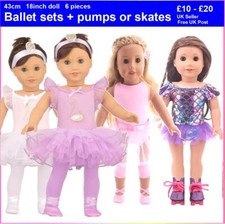 Konvolut 18" Puppe Kleidung Schuhe Ballett Set Trainingsanzug. Unsere Generation Baby Born AG Baby-Tracksuit price