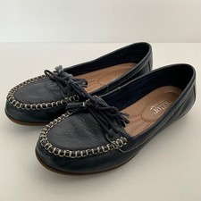 Hotter Damen-Loafer dunkelblau Leder Größe UK 5 EU38 Std Damen-Boat Schuhe price