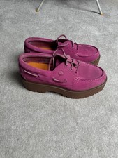 Timberland Stone Street Damen 3 Augen Plateau Bootsschuhe Rosa Wildleder Größe 6 Damen-Boat Schuhe price