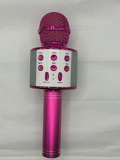 Rosa drahtloses Bluetooth Karaoke Mikrofon Lautsprecher Handmikrofon Singmikrofon UK Karaoke Microphone price