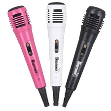 Karaoke Mikrofon mit Kabel Handgerät. Schwarz/Rosa/Weiß. Mr Entertainer Karaoke Microphone price