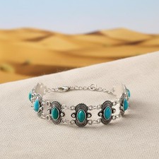 Vintage Ethnic Bohemian Turquoise Bangle For Women Adjustable Bracelet Jewelry Ethnic Bracelet price