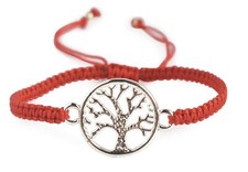 Lebensbaum Armband Rot Verstellbar Silber Anhänger Ethno Druide Heidnischer Stamm Ethnic Bracelet price