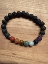 Crystal Gemstone 7 Chatten Armband Natürl.  Steine Angstreduktion Ethnic Bracelet price