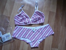 BH-Set bunt gestreift, ohne Bügel mit Panty Größe 80B/40-42 Damen-Unterwäsche Set price