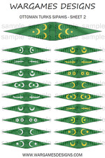 15 mm osmanische Türken Sipahis Fahnen & Lanzen Wimpel - Blatt 2 Flags & Pennants price