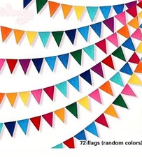 Wimpel Fahnen Banner Dreieck Wimpel Fahnen Regenbogen (6er Pack mit 12 Fahnen) Flags & Pennants price