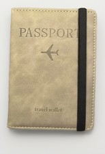 REISEPASS HÜLLE LEDER GRAU BRIEFTASCHE REISE PASS PASSPORT MAPPE AUSWEIS TRAVEL Travel Tasche price