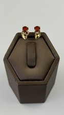 Spinell und Diamant 9 kt Gold Ohrstecker 9 kt gelb, Vintage und gepunzt Diamond Earrings price