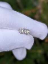 Ohrstecker 9 kt Weißgold natürlicher Diamant 375 Diamond Earrings price