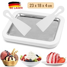 Ice Cream Rolls Maker Eisplatte für Hausgemachte Eiscreme | Weiß | 23 x 18 x 4cm Ice Creme Maker price