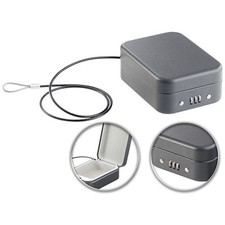 Xcase Mini-Stahl-Safe für Reise & Auto, Zahlenschloss, Sicherungskabel, 0,7l Safe price