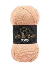 Wollbiene Baby, Antipilling, Babywolle, Strickwolle Häkelwolle 100g Uni Baby-Puder price