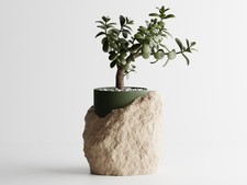Vase mit Steinoptik, Dekovase aus Natursteinoptik, moderne Blumenvase Wanddekoration aus Naturstein price