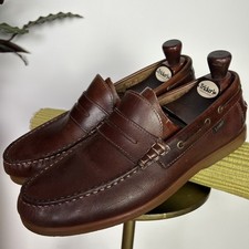 Loake Lifestyle Braun Leder Boot Deck Schuhe Stiefel Herren UK 10 Herren-Boat Schuhe price