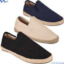 NEU Herren Slipper Espadrilles flach Canvas Deck Boot Schuhe UK Größen 6-12 Brave Sou Herren-Boat Schuhe price