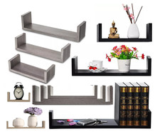 3er Set U Form Regale Wandregal Vitrinenregal Lagerregal Regal Büro-Shelving price
