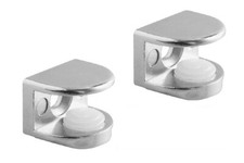 2 Stück x Glasbodenträgerwinkel für Platten 4 - 8 mm PP-GL-A48-01 der GTV Büro-Shelving price