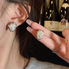 1Pair Fashion Irregular Pearl Stud Earrings Elegant Geometric Earrings Jewelry Pearl Earrings price