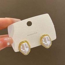 1Pair Geometric Irregular Pearl Earrings Minimalist Personality Earrings Gifts Pearl Earrings price