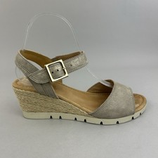 Gabor Sandalen Größe EU38 UK5 Nieve Nubuk Slingback Keilabsatz Open Toe Schuhe Wedge Heels price