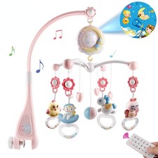 Baby Krippe Mobile mit hängenden drehbaren Spielzeug, Spieluhr zum Mitnehmen und Projektor F Baby-Crib price