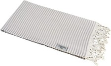 Hamamtuch Fouta Streifen grau leicht hauchzart Pestemal 90 x 180 cm 100% Cotton Pestemal price