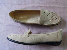 SCANDI 41 Beige Slipper 7,5 Mokassin vegan Wechselsohle ca. 27,5 cm für Einlagen Slippers price