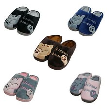 1 Paar Damen Kinder Pantoffeln Hausschuhe gefüttert Winter warm Katze Slippers price
