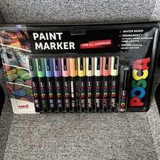 POSCA Stifte PC-5M Acryl Filzspitze mehrfarbig Permanent Lack Marker 12er Pack Felt price