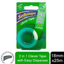 Sellotape unsichtbares mattes Klebeband mit Easy Starter & Cleverem Klebebandabroller, 25 m Tape Dispenser price