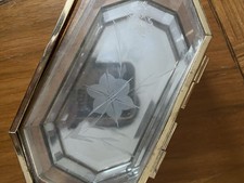 Vintage Jewelry Box Sears etched Glass Abgeschrägt Jewelry Boxes price