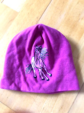 Mütze für Mädchen dehnbar  pink mit Pferdemotiv Kindermütze Frühling Schule Toll Kids' Mütze price