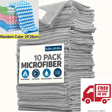 10-teiliges Küchentuch-Set | Mikrofaser hellgrau Reinigungstuch saugfähig weich UK Küchen-Textile Set price