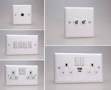 Varilight Urban Chalk White Range - weiße Kunststoffeinsätze & Schalter Heim Appliances Display / Outlet price