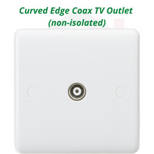 Gebogene Kante Koax TV Steckdose nicht isoliert mit abgerundeten Kanten & antimikrobiell weiß Heim Appliances Display / Outlet price