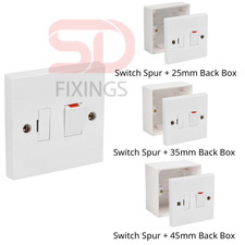 13A geschaltete abgesicherte Stirnseite Flex Anschluss Steckdose und einfacher Gang 25/35/45 mm Heim Appliances Display / Outlet price