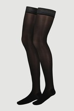 Halterlose Strümpfe Stockings Overknees Black Sexy Dessous Look Stay-Ups Knee-High Socken / Garter Stockings price