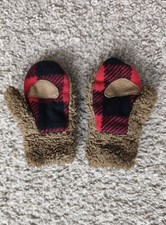 Babyhandschuhe Baby Handschuhe Braun Kariert Topomini Fäustlinge Winter Kind Baby-Handschuhe price