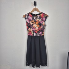 Ted Baker Kleid Damen UK 6 Schmetterling Blumen Laser Cut Saum schwarz Wedding Kleid price