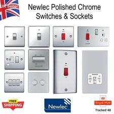Newlec poliertes Chrom Schalter & Steckdosen Herd 13A 20A 45A DP Dimmer Rasierer Electric Küche Appliances (Display-Outlet) price