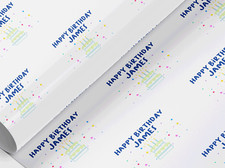 Geschenkpapier personalisiert Geburtstag, Geschenkpapier, beliebiger Name, beliebiger Wortlaut Wrapping Paper price