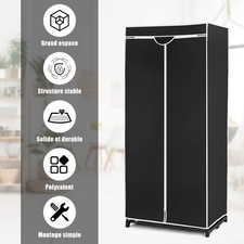 Stoffschrank Textilschrank Kleiderschrank mit Kleiderstange & Ablage Vielseitig Kleiderschrank & Schrank price