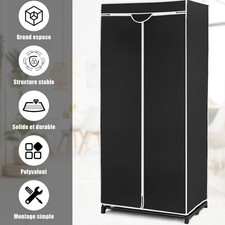 XXLTextil Kleiderschrank Stoffschrank Faltschrank Schrank Garderobe Schwarz Kleiderschrank & Schrank price